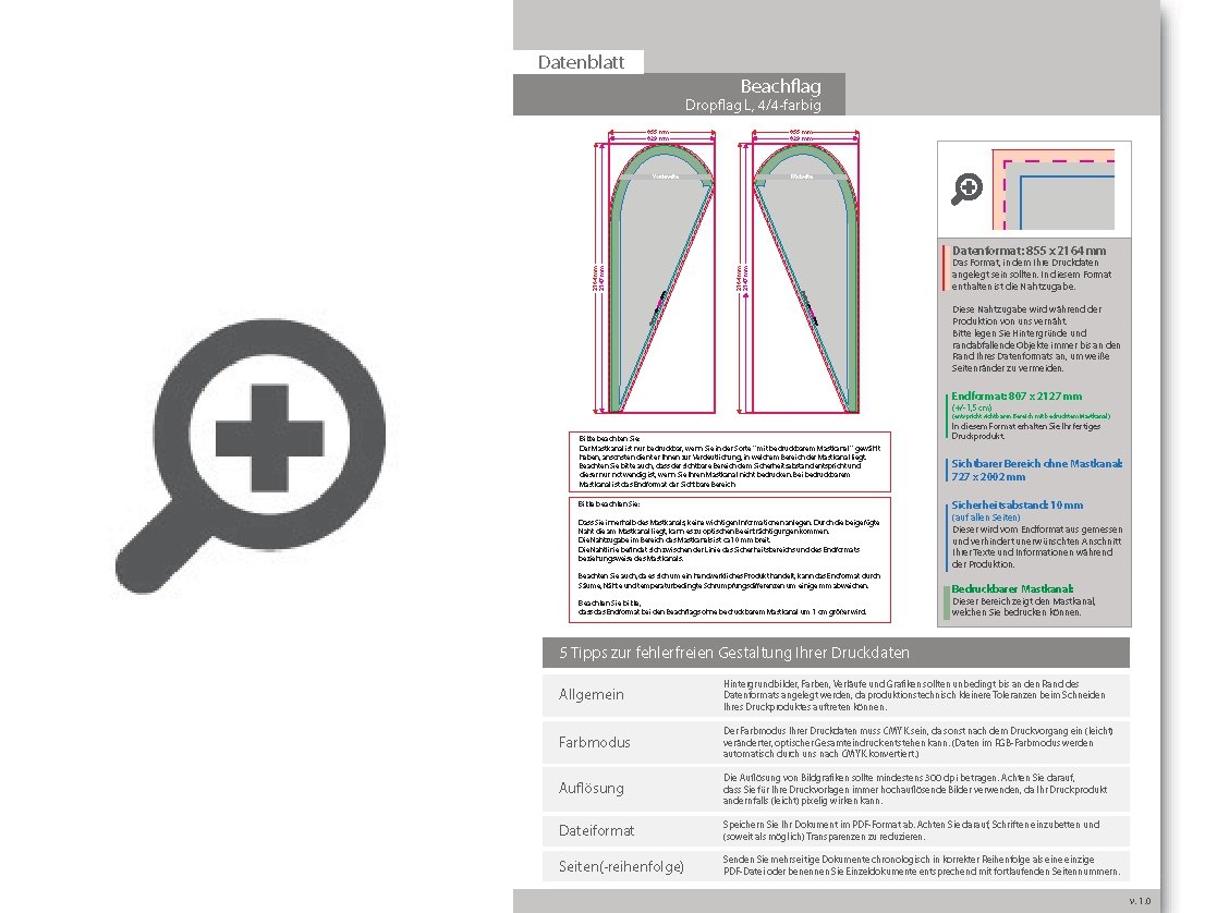Product Bild beachflag_premium-drop_large__4_4-farbig_bedruckt_inkl__gest__nge_und_kreuzfu__+wassertank